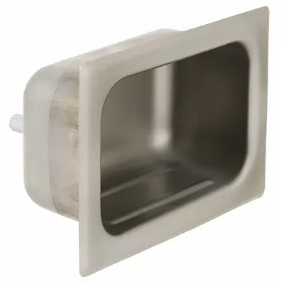 BRADLEY SA16-600000 Recessed Stainless Steel Institutional Soap Dish - Institutional Soap Dishes