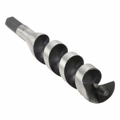 IRWIN Auger Bits: 1 1/8 in Drill Bit Size, 7 1/2 in Overall Lg, Hex Shank - Spur Auger Drill Bits