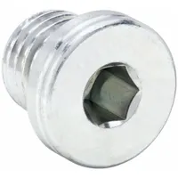 Steel hydraulic threaded extreme-pressure pipe plug with 8 mm pipe size and threaded connection. Rated for maximum operating pressure of 9,100 psi. Used to seal ports in high-pressure hydraulic systems in industrial machinery, mobile equipment, and fluid power circuits
