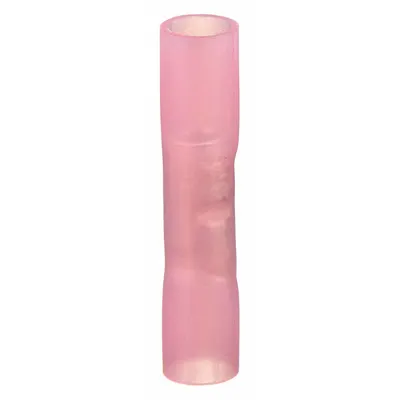 VELVAC Butt Splice Connector: Pink, Nylon with Heat Shrink, For Wire Size 8 AWG – 8 AWG - Insulated Butt Splice Connectors with Heat Shrink