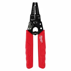 Rounded edge blade wire stripper and cutter for stranded wire. Overall length 1 15/16 in. Suitable for cutting and stripping stranded wire in electrical panel work, control wiring, and general maintenance tasks.