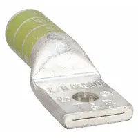 One-hole compression lug for terminating 2/0 AWG solid or stranded aluminum wire. Long-type aluminum body with 5/16 in stud size. Used in power distribution, switchgear, and motor control centers