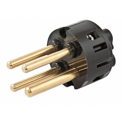 HUBBELL Replacement Insert: Male, 4 Pole, 5 Wire, 220/380V AC/240/415V AC, 16 A - Pin & Sleeve Interiors