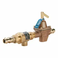 WATTS Boiler Feed Valve w/Backflow Preventer: B911, 1/2 in Pipe Size, 8.5 in Overall Lg, Brass, 911 (MPN 1/2 B911T-M3 (W/PRESS))