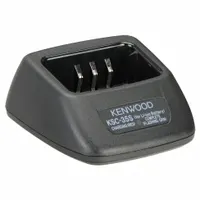 The KENWOOD KSC-35SK is a single-unit charger designed for NX-P1000 series portable radios. It operates on 120 V AC input and charges one radio at a time. This charger is intended for use in environments where consistent radio power management is required, such as industrial, security, and public-safety communications