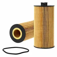 Cartridge oil filter for Blue Bird vehicles. Cellulose media traps contaminants. Overall dimensions: 4 1/8 in length, 4 1/8 in width, 7 5/16 in height