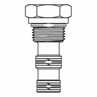 Three-way cavity plug with Buna-N seal. Blocks ports 1, 2, and 3. Zinc-coated steel construction with M20x1.5-6H tap. Used to seal unused ports in manifold blocks or valve bodies in hydraulic systems