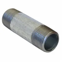 Pipe Nipple: 3/4 in Nominal Pipe Size, 2 in Lg, Schedule 80, Galvanized Steel, Threaded on Both Ends