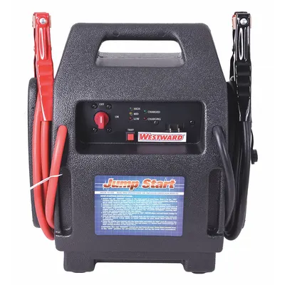 WESTWARD Battery Jump Starter: Charging, For 12 V DC Battery Volt, 1.1 A @ 12V - Handheld Power & Jump Starters