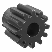 Spur Gear: Module m 2, 12 Teeth, 10 mm Bore Dia, Black Oxide Coated Carbon Steel, 20° Pressure Angle (MPN SS2-12)
