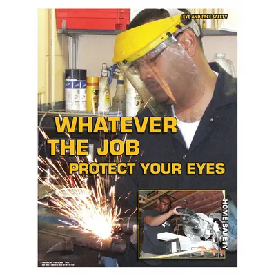 SAFETYPOSTER.COM Safety Poster: 22 in x 17 in Nominal Sign Size, No Protective Coating, Write on Surface - Whatever The Job - Protect Your Eyes Posters