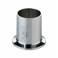Sanitary Fitting Ferrule: Clamp Ferrule Long, 1 in OD Size, Polished AL-6XN Stainless Steel (MPN TEG14AM76MO1.0-PO)