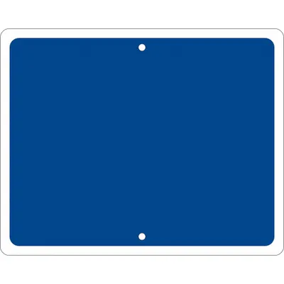 BRADY Blank Railroad Flag Sign, High Intensity Prismatic, Blue, 12 in x 15 in - Blank Railroad Flag Signs