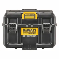 Multi-port battery charger for 20V DC and 60V DC batteries. Operates on 120V AC input. Charges two 20V batteries simultaneously; a 2 Ah battery charges in one hour. Suitable for job sites requiring multiple battery charging.