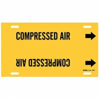 Pipe Marker: Compressed Air, Yellow, Black, Fits 8 to 9 7/8 in Pipe O.D., 1 Pipe Markers (MPN 4032-G)
