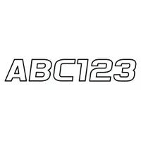 Letter and Number Label Set: Gen Identification/USCG, 3 in Character Ht, Proprietary, Black/White (MPN GWHBLK700)