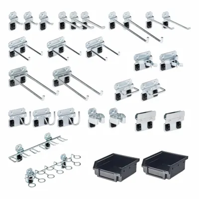 TRITON PRODUCTS Hook & Toolholder Assortment for Square-Hole Pegboard - Hook & Toolholder Assortments for Square-Hole Pegboard