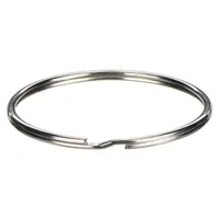 Split Key Ring: 2 in Key Ring Dia, Steel, Gray, 10 PK (MPN 7700010)