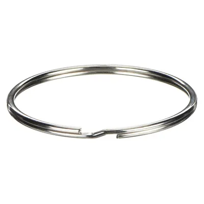LUCKY LINE PRODUCTS Split Key Ring, 2 in, Steel, Gray, 10 PK - Key Rings
