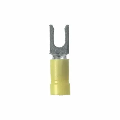 PANDUIT PV10-10LF-L Insulated Fork Terminal, #10 Stud, Locking Fork, 600 V - Insulated Fork Terminals
