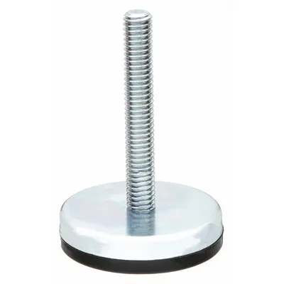 GLIDE RITE Male-End Leveling Mount: Fixed Stud, 10"-24 Thread Size, 1.2 in - Non-Skid Male Leveling Mounts