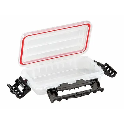 PLANO MOLDING Clear Plastic Small Parts Box - Small Parts Compartmented Boxes with Fixed Dividers