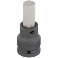 This hex impact bit socket features a 19 mm tip size and 3 1/2 in overall length. It includes a replaceable insert for use with impact tools in driving hex fasteners.