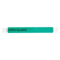 ID Wristband: Latex Allergy, 10 in Overall Lg, 1 in Overall Wd, Tyvek®, Green, 500 PK (MPN ALR-TA-35)