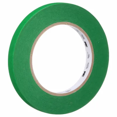 3M Masking Tape: UVG, Green, 4 3/4 in Pre-Cut Dia, 1/2 in Roll Wd - Colored Masking Tape