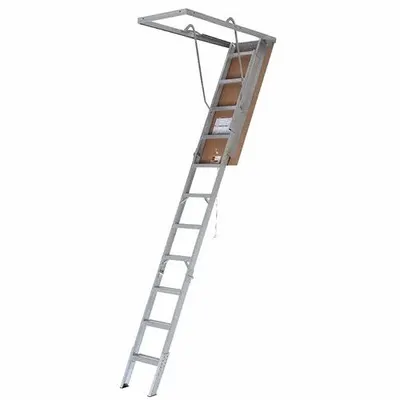 LOUISVILLE LADDER AH2240MS Aluminum Spring Assist Attic Ladder - Aluminum Attic Ladders