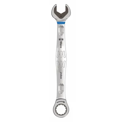 WERA 05073279001 Metric Spline Ratcheting Combination Wrench, 19 mm, 9 5/8 in - Metric Spline Ratcheting Combination Wrenches
