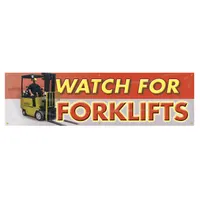 Safety Banner: Poly Sheeting, 28 in x 96 in Nominal Sign Size, Indoor/Outdoor, 1 Printed Sides (MPN MBR823)