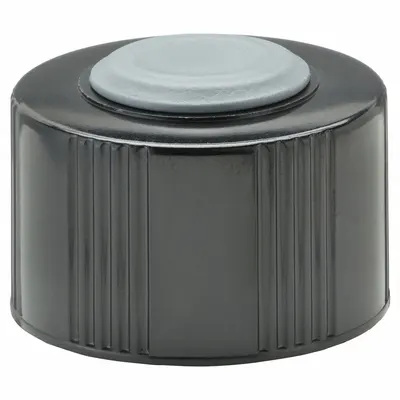 WHEATON Cap: 36 mm Dia, Black, Phenolic, 33-430 mm Screw Closure Size, Autoclavable - Screw On Caps