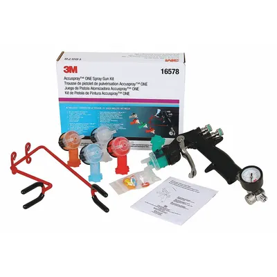 3M HVLP Spray Gun: HVLP, 1/2 in to 12 in, 1/4 in Air Inlet Size, Paints - HVLP Spray Guns