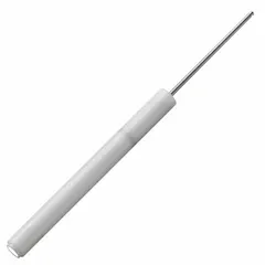 Resin shock absorber with 1.5 N force rating. Used for dampening motion in light-load industrial equipment such as small actuators or positioning mechanisms. Suitable for applications requiring gentle deceleration and corrosion resistance.