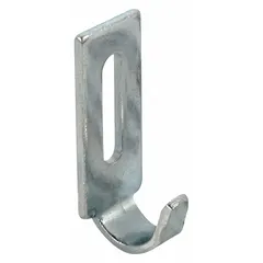 This zinc-plated keeper is designed for screen door hardware applications. It secures the screen door latch, helping to keep the door closed. The silver finish provides a clean appearance. Overall dimensions: 1-1/2 in height, 1/2 in length, 9/16 in width.