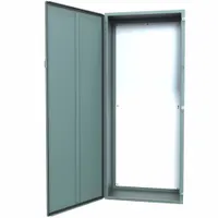 This steel enclosure measures 72 x 30 x 16 inches and is rated NEMA 12/13 for dust-tight and drip-tight protection. It features a solid hinged cover secured by clamps and includes a mounting panel. Knockouts are not provided. Typical applications include housing electrical controls and instruments in industrial settings where protection from dust, dirt, and non-corrosive liquids is required