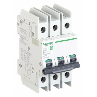 SCHNEIDER M9F43306 D-Curve 3-Pole UL489 Miniature Circuit Breaker - D-Curve, 3-Pole UL489 DIN Rail-Mount Miniature Circuit Breakers