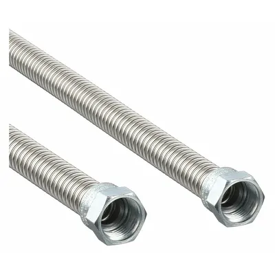 DORMONT Gas Connector: 3/8 in Hose Inside Dia., 18 in Hose Lg, 93,100 BTU Capacity - Dryer Connectors