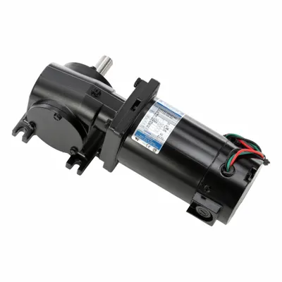 LEESON Right Angle Gearmotors: Right Angle, 90V DC, TENV, 42 RPM, 80 in-lb Max Torque - Right Angle DC Gearmotors