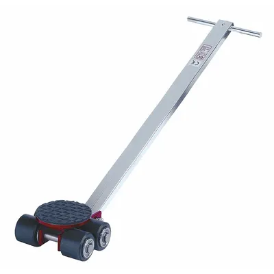 GKS-PERFEKT Machine Roller: 6,600 lb, 4 3/8 in Deck Ht, 6 3/4 in L x 6 3/4 in W, (4) Rollers - Front- & Rear-Support Machine Rollers
