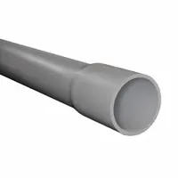 Schedule 40 PVC conduit with 5-inch trade size and 10-foot nominal length. Designed for electrical raceway systems, it resists moisture, corrosion, and chemicals for use in underground, concrete-encased, or exposed indoor installations