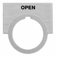 Legend Plate: 30 mm Panel Mounting Size, Half-Round, 1 1/2 in Overall Ht x 2 in Overall Wd (MPN 52NL17)