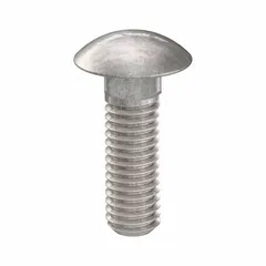 Square neck carriage bolt made from 316 stainless steel with a plain finish. Thread size 3/8"-16, length 1-1/4 in. The square neck prevents rotation during tightening, suitable for fastening metal to wood or metal to metal in applications requiring corrosion resistance.
