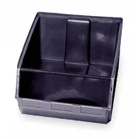 QUANTUM STORAGE SYSTEMS Shelf Bin: 29 in Overall Lg, 18 3/8 in x 11 7/8 in, Black, Stacking Capable (MPN QMS743BR)