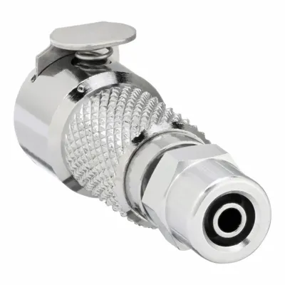 COLDER Quick Connection Coupling: Straight, 5/32 in ID x 1/4 in OD Size, Quick Disconnect - Chrome-Plated Brass Quick-Disconnect Tube Fittings
