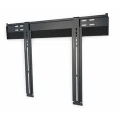 This fixed wall mount from PEERLESS is constructed from steel with a gloss black finish. It accommodates flat-panel screens from 37 to 75 inches and supports a maximum weight of 150 lb. The mount includes a universal screen adapter and all necessary mounting hardware for installation.