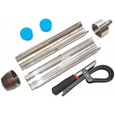 AMS Core Sampler with Core Tip: Stainless Steel, 2 in Overall Dia, 12 in Overall Lg - Soil Core Samplers