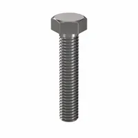 Hex Head Cap Screw: Steel, Class 10.9, Plain, M5, Metric, 25 mm lg, Fully Threaded, Metric, 100 PK (MPN HC3005025-100P1)