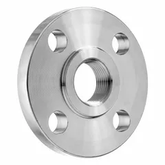 This Class 125 threaded flange has an 11 in outside diameter and 8 bolt holes, meeting ANSI/ASME B16.1 standards. Rated for 125 psi at 72 °F, it is used to connect pipes in low-pressure water, steam, or gas systems without welding, allowing quick assembly and disassembly.